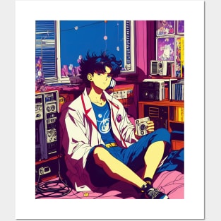 Lost in Lofi World - Japanese anime aesthetic 90s Posters and Art